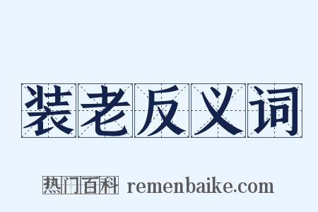 装老反义词是什么意思的图片